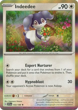 Indeedee 153/198 - Holofoil Scarlet & Violet Base Set