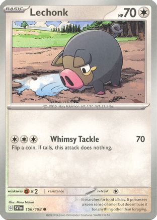 Lechonk 156/198 Scarlet & Violet Base Set