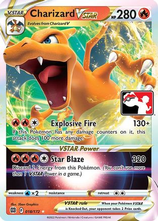 Charizard VSTAR 018  - Holofoil Prize Pack Series Cards