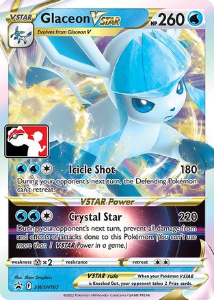 Glaceon VSTAR SWSH197  - Holofoil Prize Pack Series Cards