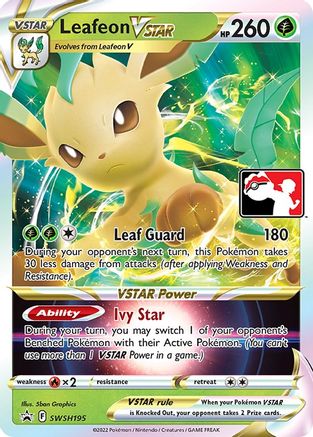 Leafeon VSTAR SWSH195  - Holofoil Prize Pack Series Cards