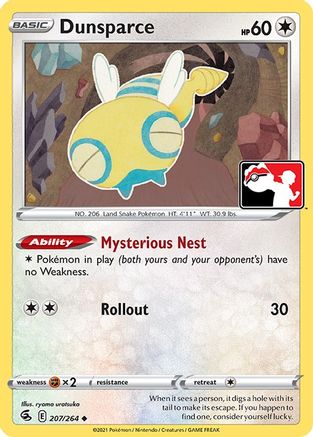 Dunsparce 207  Prize Pack Series Cards
