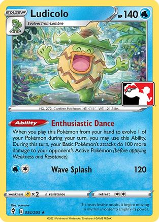 Ludicolo 034  Prize Pack Series Cards