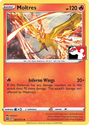Moltres 021/172  Prize Pack Series Cards