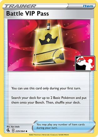 Battle VIP Pass 225/264  Prize Pack Series Cards