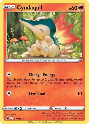 Cyndaquil (Cosmos Holo) SWSH221  - Holofoil SWSH Sword & Shield Promo Cards