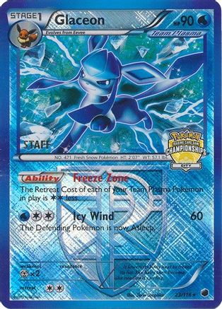 Glaceon (City Championships) [Staff] 023/116  - Holofoil League & Championship Cards