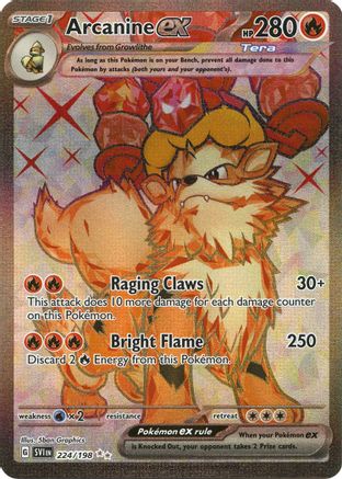 Arcanine ex 224/198 - Holofoil Scarlet & Violet Base Set