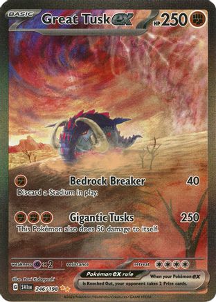 Great Tusk ex 246/198 - Holofoil Scarlet & Violet Base Set