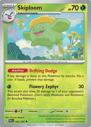 Skiploom 002/193 - Reverse Holofoil Paldea Evolved