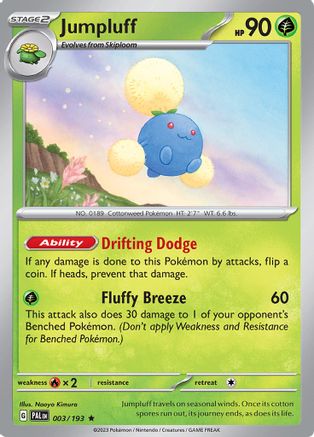 Jumpluff 003/193 - Reverse Holofoil Paldea Evolved