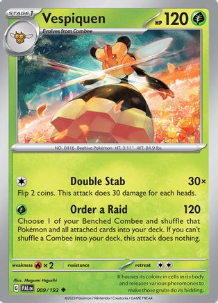 Vespiquen 009/193 - Reverse Holofoil Paldea Evolved