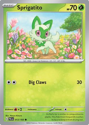 Sprigatito 013/193 - Reverse Holofoil Paldea Evolved