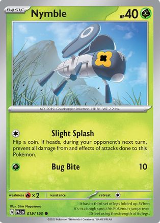 Nymble 019/193 - Reverse Holofoil Paldea Evolved