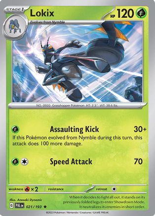 Lokix 021/193 - Reverse Holofoil Paldea Evolved
