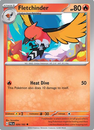 Fletchinder 029/193 - Reverse Holofoil Paldea Evolved