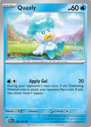 Quaxly 049/193 - Reverse Holofoil Paldea Evolved