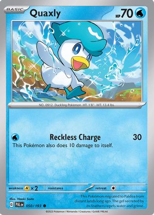 Quaxly 050/193  - Reverse Holofoil SV02 Paldea Evolved
