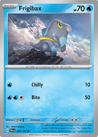 Frigibax 058/193 - Reverse Holofoil Paldea Evolved