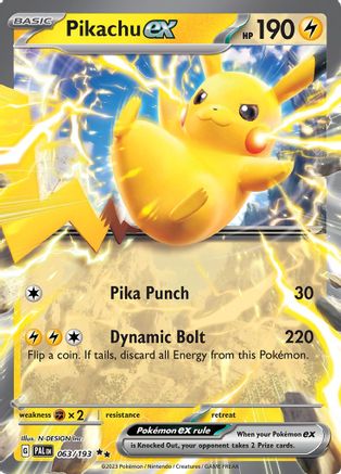 Pikachu ex 063/193  - Holofoil SV02 Paldea Evolved