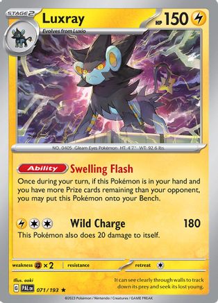 Luxray 071/193 - Reverse Holofoil Paldea Evolved