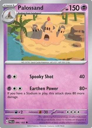 Palossand 096/193 - Reverse Holofoil Paldea Evolved