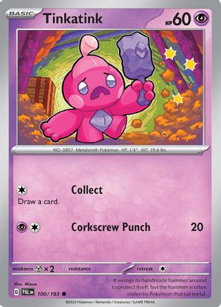 Tinkatink 100/193 - Reverse Holofoil Paldea Evolved