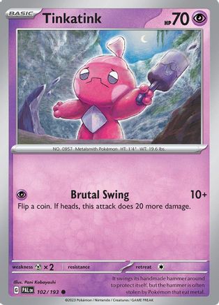 Tinkatink 102/193 - Reverse Holofoil Paldea Evolved