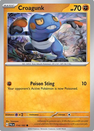 Croagunk 114/193 - Reverse Holofoil Paldea Evolved