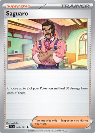 Saguaro 187/193 - Reverse Holofoil Paldea Evolved