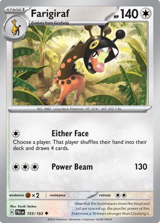 Farigiraf 155/193 - Reverse Holofoil Paldea Evolved