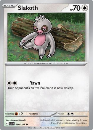 Slakoth 160/193 - Reverse Holofoil Paldea Evolved