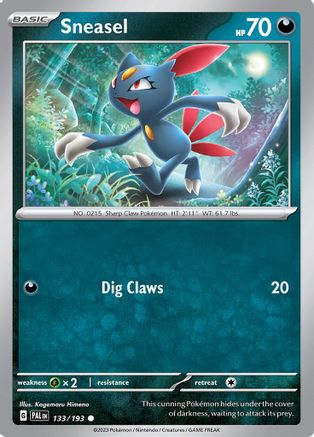 Sneasel 133/193  SV02 Paldea Evolved