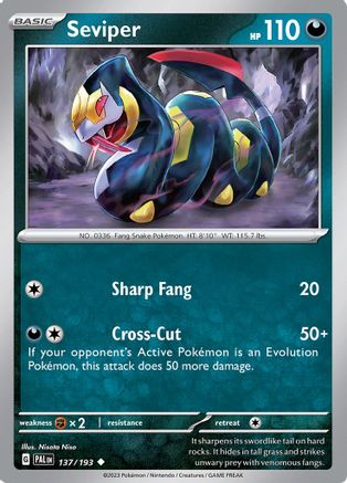 Seviper 137/193 - Reverse Holofoil Paldea Evolved