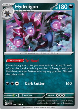 Hydreigon 140/193  - Reverse Holofoil SV02 Paldea Evolved