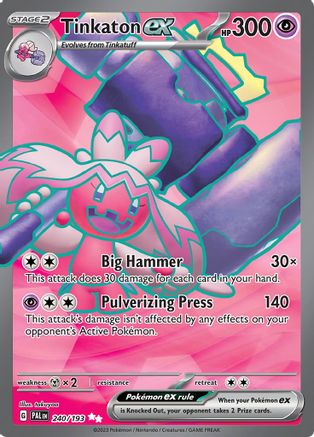 Tinkaton ex 240/193 - Holofoil Paldea Evolved