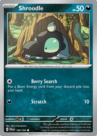 Shroodle 144/193 - Reverse Holofoil Paldea Evolved
