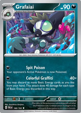 Grafaiai 146/193  - Reverse Holofoil SV02 Paldea Evolved