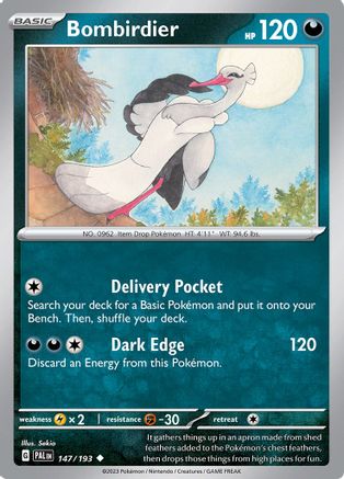 Bombirdier 147/193 - Reverse Holofoil Paldea Evolved