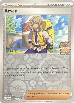 Arven (Regional Championships) [Staff] 166/198  - Reverse Holofoil League & Championship Cards