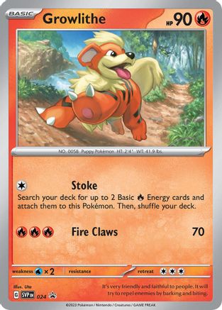 Growlithe 024  - Holofoil SV Scarlet & Violet Promo Cards