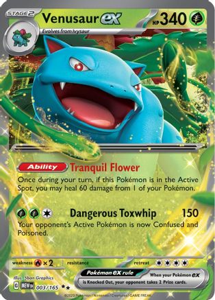 Venusaur ex 003/165 - Holofoil Scarlet & Violet 151 - Double Rare