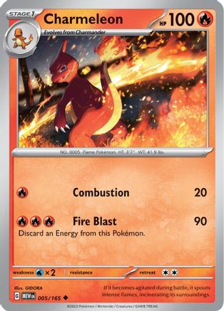 Charmeleon 005/165 Scarlet & Violet 151 - Uncommon