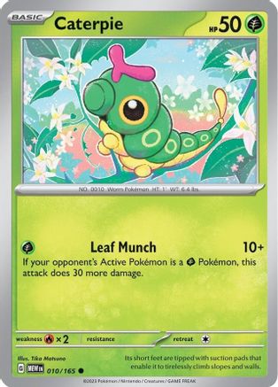 Caterpie 010/165 - Reverse Holofoil Scarlet & Violet 151 - Common