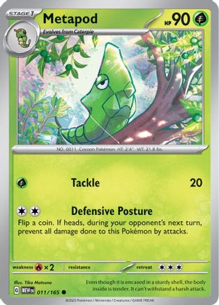 Metapod 011/165 Scarlet & Violet 151 - Common