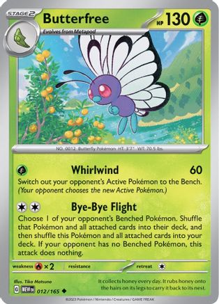 Butterfree 012/165 Scarlet & Violet 151 - Uncommon