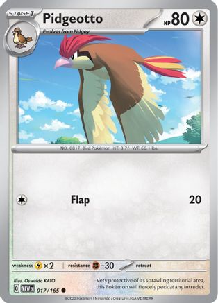 Pidgeotto 017/165 - Reverse Holofoil Scarlet & Violet 151 - Common