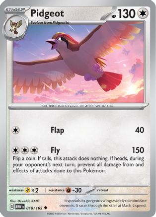 Pidgeot 018/165 Scarlet & Violet 151 - Uncommon