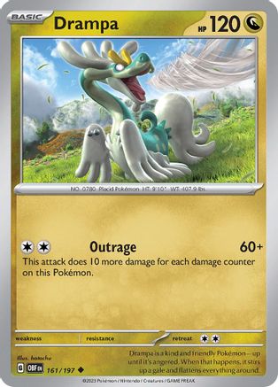 Drampa 161/197  - Reverse Holofoil SV03 Obsidian Flames