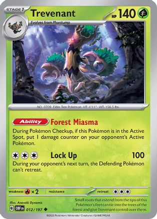 Trevenant 012/197 Obsidian Flames